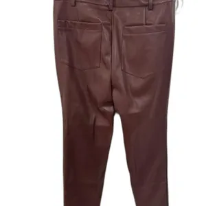 MESHKI Faux Leather Straight Leg Pant - Dark Chocolate Small thumbnail 4