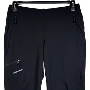 Patagonia Womens Medium Simple Guide Pants Softshell Zip Pockets Pull-On Black thumbnail 2
