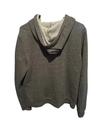 PINK Victoria's Secret Gray Zip Hoodie with Black Drawstrings Y2K thumbnail 3
