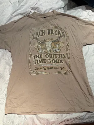 Zach Bryan the quittin time tour 2024 tshirt thumbnail 5