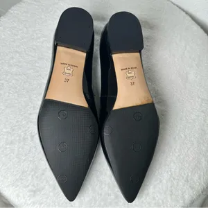 NWOB L.K. Bennett London Black Patent Leather Velvet Pointed Toe Loafers thumbnail 10