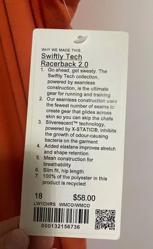 Lululemon NWT Swiftly Tech Tank thumbnail 4