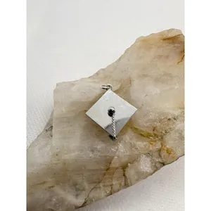 Vintage Sterling Silver Graduation Cap 3D Charm Tassel Graduate School‎ Diploma thumbnail 2