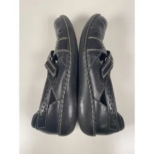 Clarks Ashland Spin Q Womens Size 8.5M Black Tan Leather Loafer Mary‎ Jane Shoes thumbnail 5