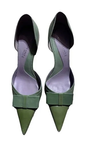 Kenneth Cole Green Ombré Pointed Toe Bow Pump 9.5 Made In Italy thumbnail 1