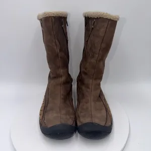 Keen Stockholm Brown Leather Faux Shearling Lined Winter Boots Womens Size 6.5 thumbnail 3