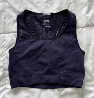 AYBL Balance V2 Seamless Sports Bra Navy Blue Racerback Cutout Activewear Small thumbnail 1