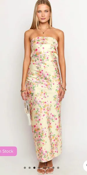 Beginning Boutique Yellow Maxi Dress thumbnail 4