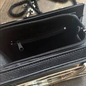Black and White Striped Handbag thumbnail 5