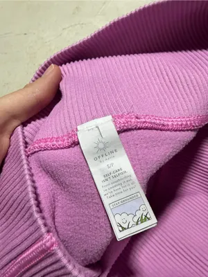 Aerie High-Waist Ribbed Pink Women’s Shorts small thumbnail 7