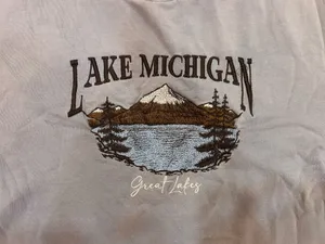 Blue Lake Michigan Full Tilt Embroidered Crewneck Sweatshirt thumbnail 5