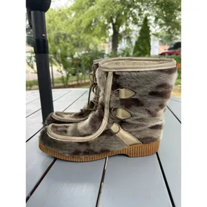 Vintage Foremost Professional Faux Fur Snow Boots Womens Size 7 Apres Ski Fluffy thumbnail 2