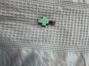 turquoise cross native made pendant Blue thumbnail 2