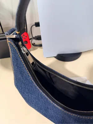 Marc Jacobs Dark Blue Denim Crescent Shoulder Bag thumbnail 12