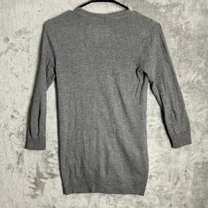 Vintage Abercrombie & Fitch Preppy‎ Cardigan Sweater Size XS Gray Flawed thumbnail 2