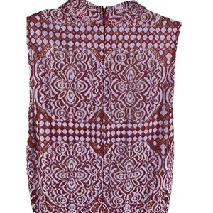 Lulus Sleeveless Cranberry Cream Laced Overlay A-line Fit & Flare Dress S thumbnail 4