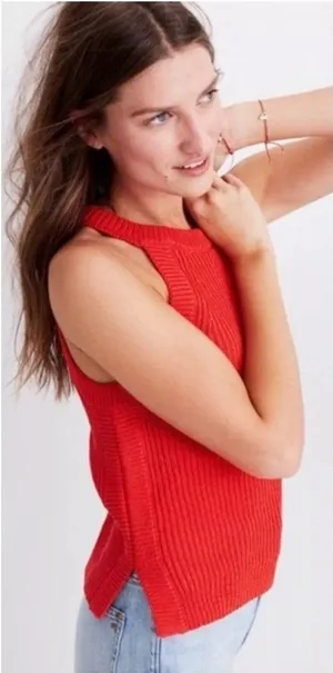 Chic NWT Women's Madewell high neck ribbed tank M OLDSTOCK SOLD‎ OUT thumbnail 1
