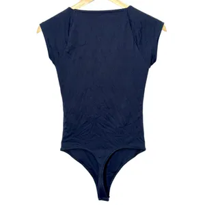 NEW Abercrombie & Fitch Black Nylon Sweetheart Cap Sleeve Bodysuit Top Size XS thumbnail 4
