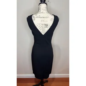 L'Agence‎ Black Sheath Dress w/ Rhinestone Embellishment Sz 4 LBD thumbnail 2