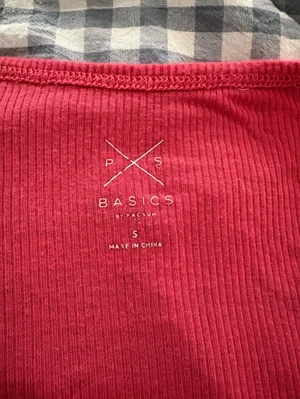 PacSun Ribbed Scoop Neck Crop Top in Raspberry Pink thumbnail 2