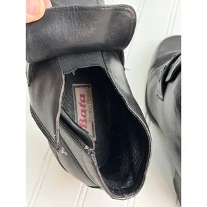 Vintage Baťa Marie Claire Black Leather Bit Ankle Booties Women's 39‎ thumbnail 9