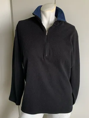 Capilene women’s black size Medium long sleeve 1/4 zip fleece top thumbnail 1