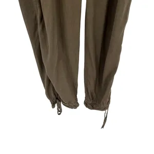 Free People Roaring Rayon Utilitarian jumpsuit Olive Green Drawstring Size‎ 4 thumbnail 7