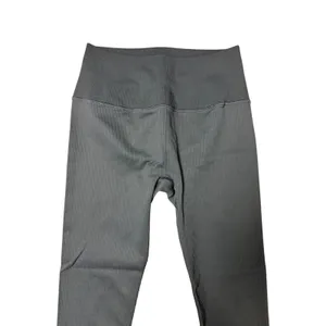Alo Yoga Dark Green Ribbed Leggings thumbnail 4