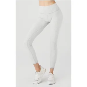 Alo Yoga Alosoft High-Waist 7/8 Highlight Leggings Athletic Heather Grey M thumbnail 3