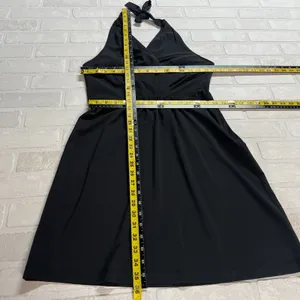 Athleta Halter Dress Womens 8 Black Athletic Go Anywhere Sundress Smocked Padded thumbnail 3