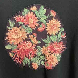 Vintage Sweatshirt Floral Applique DIY Size Large Women Unisex‎ Twee 90s Jerzees thumbnail 14