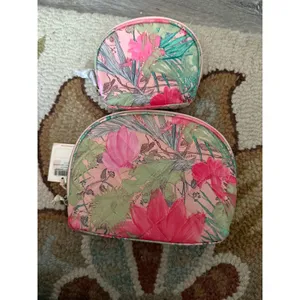 New Y2K Oilily Cosmetic Organizer Toiletry Bag 2 Sizes Pink paisley floral thumbnail 2