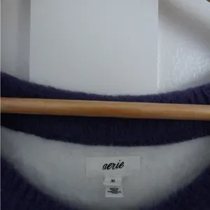 Aerie Fluffy Striped Oversized Sweater thumbnail 3