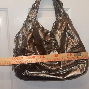 Metallic gold Nine West Women's Handbag y2k purse tote 2000s thumbnail 9