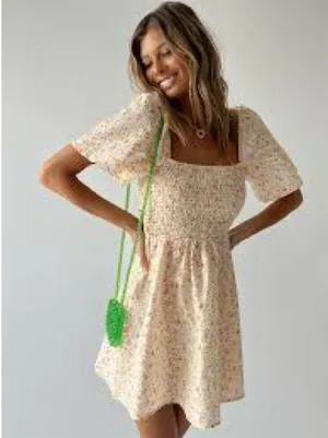 Altar'd State Floral Puff Sleeve Mini Dress thumbnail 1