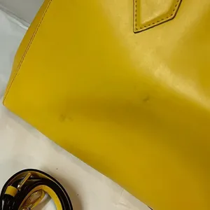 A. Bellucci Italian leather mustard‎ yellow bag B93 thumbnail 10