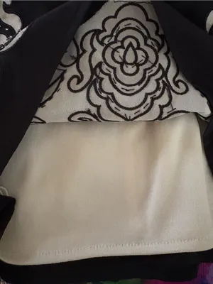 miami Black Mini Skirt with Cream Embroidered Border thumbnail 4