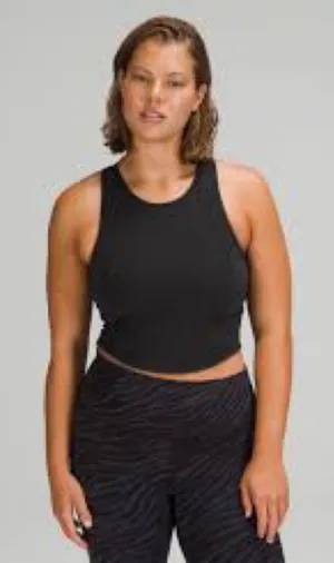 lululemon athletica Black Racerback Crop Top 1066 thumbnail 1