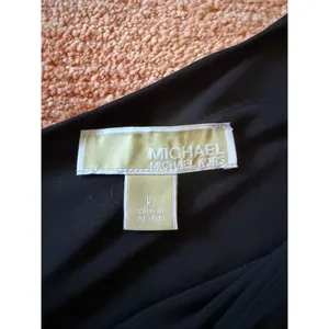 Michael Michael Kors One Shoulder Black Top Silver Hardware Size L thumbnail 7