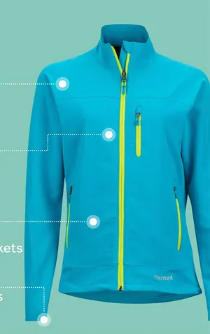 Marmot Womens Small S Jacket Teal Water Repellent Tempo Active Breathable Zip thumbnail 2