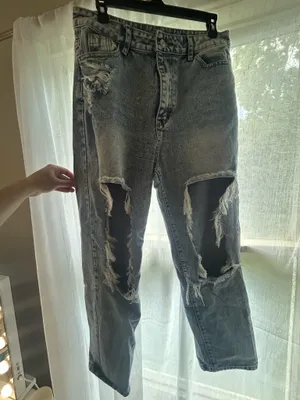 Distressed trendy boutique jeans Blue Size L thumbnail 3