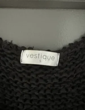 Black Crochet Knit Tank thumbnail 2