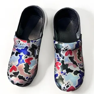 DANSKO‎ Professional Clogs Multi-Colored Abstract Design Red Hearts - (40) 9.5 thumbnail 1