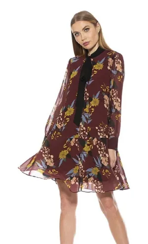 NWT Alexia Admor Kevyn Neck Tie Dress thumbnail 1