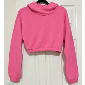 Naked Wardrobe Pink Cropped Hoodie Sweatshirt Oversized Streetwear NWOT Size L thumbnail 2