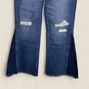 Anthropologie 3x1 two toned flare Higher Ground Gusset Crop jeans | size 25 thumbnail 6