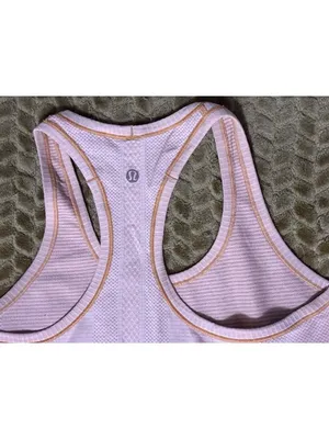 Lululemon Swiftly Tech Racerback Tank Coral Pink Anti-Stink Seamless Run Top 6 thumbnail 6