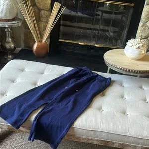 Basic Editions 100% Cotton Navy Blue Drawstring Sweatpants Size Small thumbnail 2
