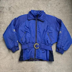 Roffe Vintage Metallic Belted Ski Skiing Jacket w/ Sunburst Pattern Women’s 90’s thumbnail 1