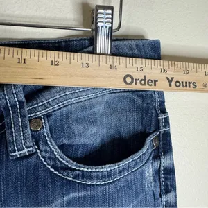 BKE Payton distressed dark wash denim jeans size 30R ladies thumbnail 9